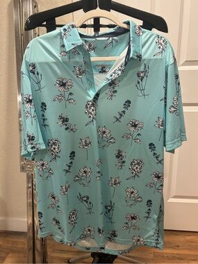 Swannies Co Floral Golf polo